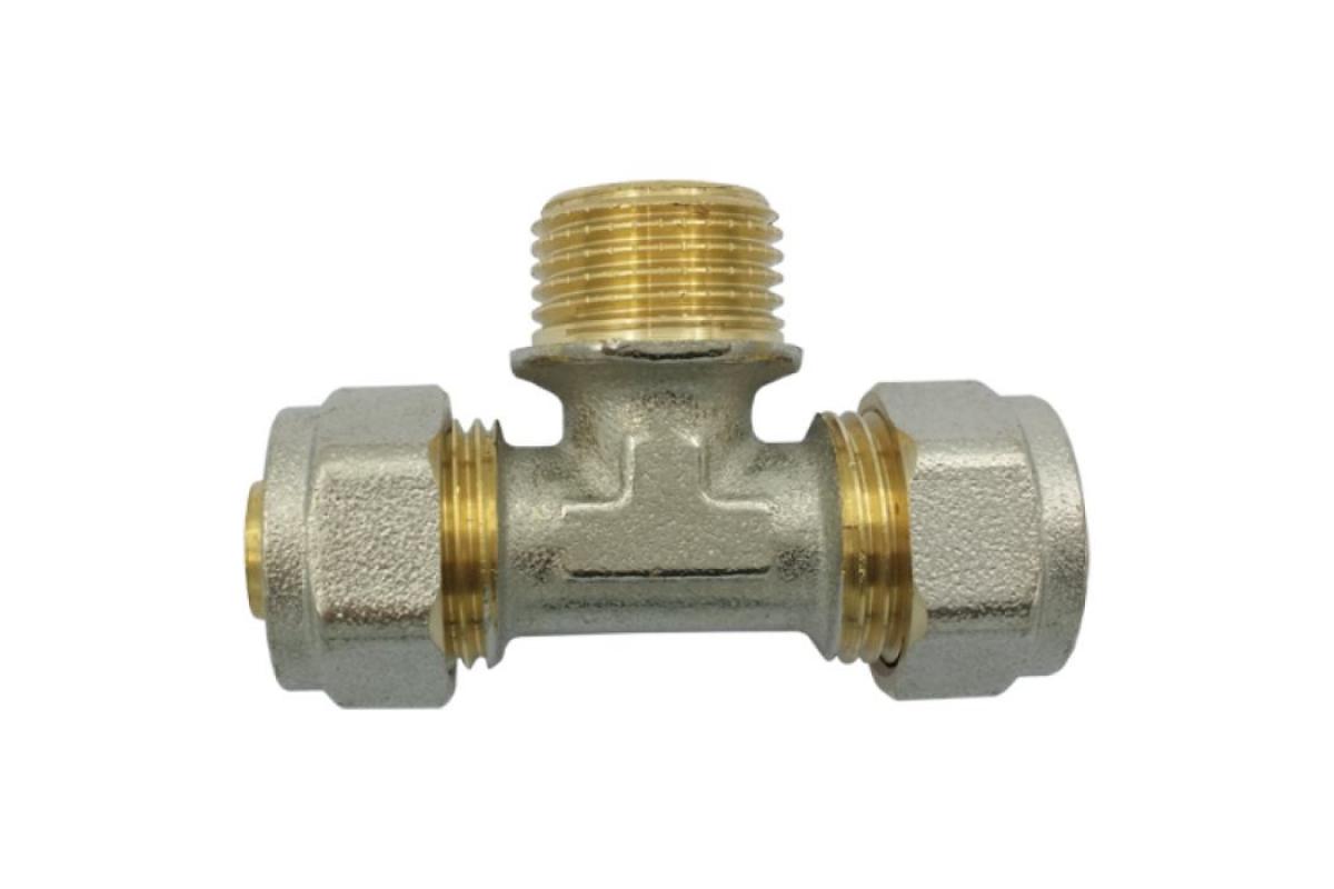 картинка МП Тройник 16х1/2х16 цанга/НР/цанга латунь от магазина Евродом