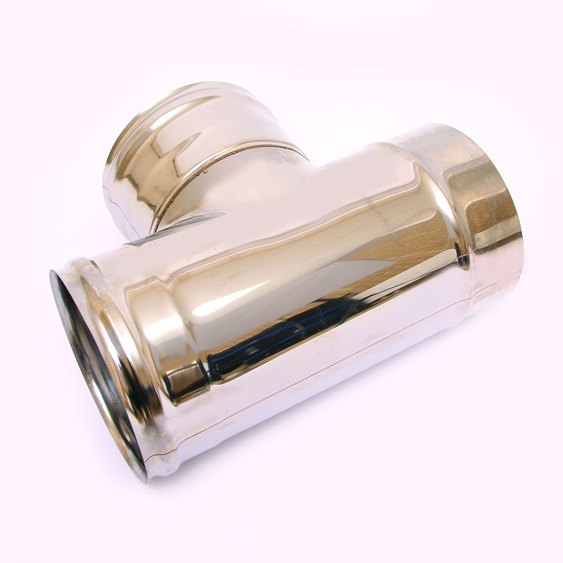 картинка Тройник 90гр Ф125мм без заглушки (430/0.5мм) (Феррум) от магазина Евродом