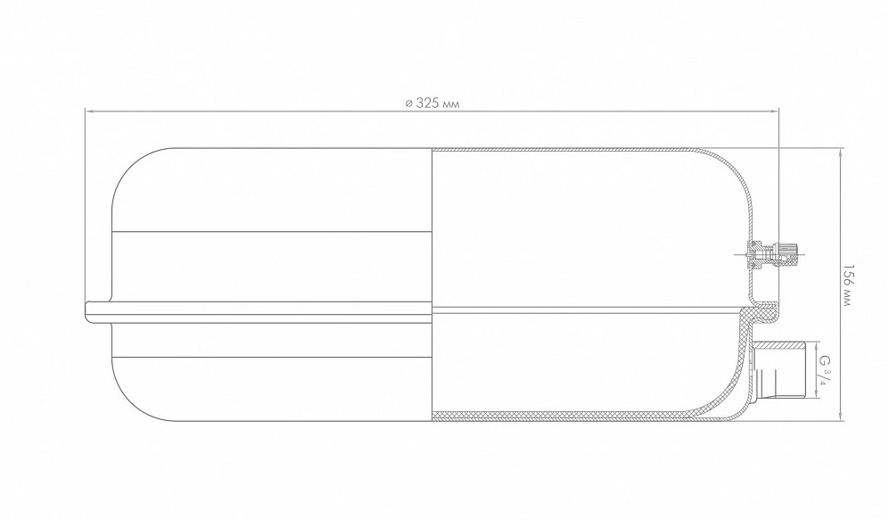 картинка Бак для воды (экспанзомат) Джилекс 12л 7712 (ПЛОСКИЙ)  от магазина Евродом