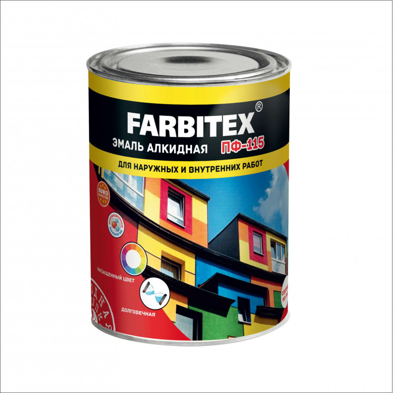 картинка Эмаль FARBITEX ПФ-115 светло-серый 2,7 кг от магазина Евродом