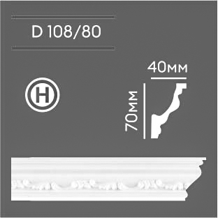 картинка Угол внутренний D108/80 ДекорЕк (4шт) от магазина Евродом