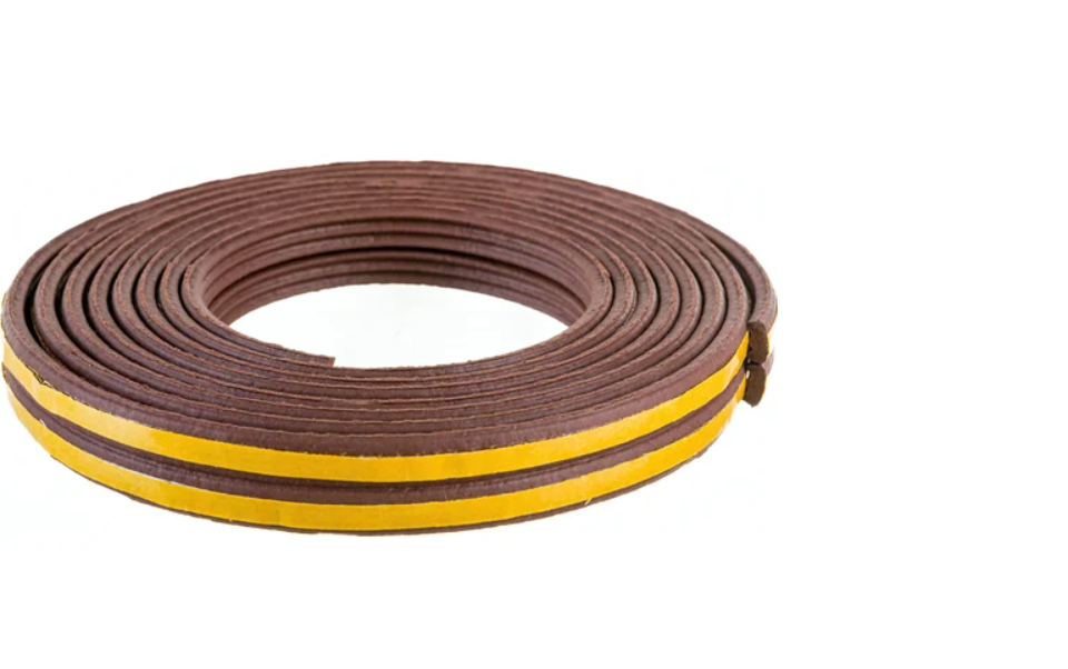 картинка Уплотнитель E-профиль коричневый 9х4мм КИМ-ТЕК одинарная полоска от магазина Евродом