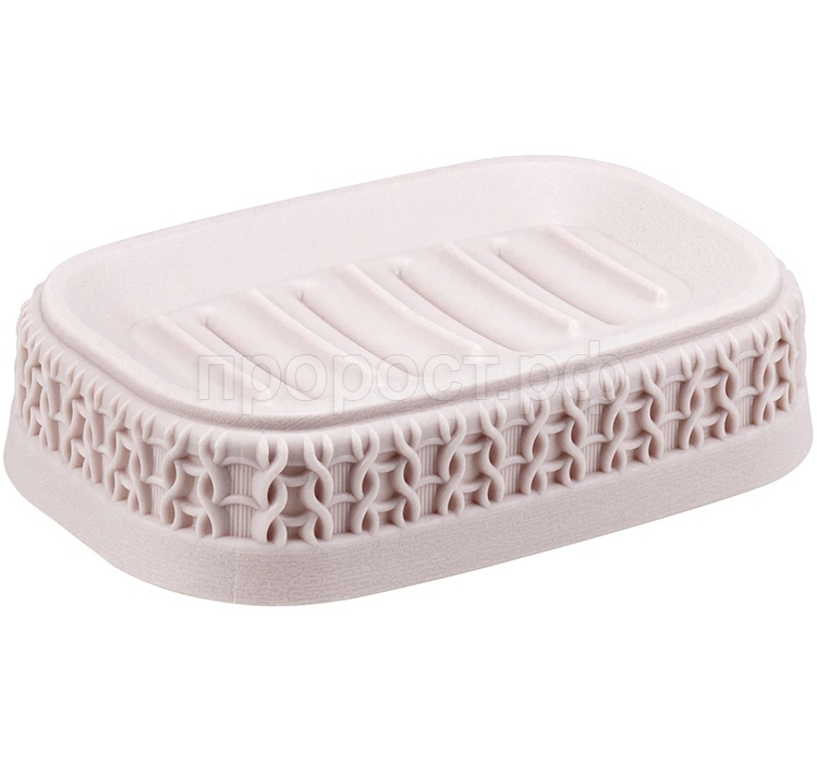 картинка Мыльница "Вязание" Белый ротанг 9,5х13х3,5 см М2238 от магазина Евродом