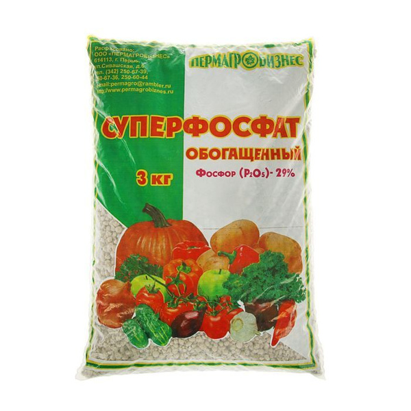 картинка Суперфосфат обогащенный удобрение универсальнок 3кг от магазина Евродом