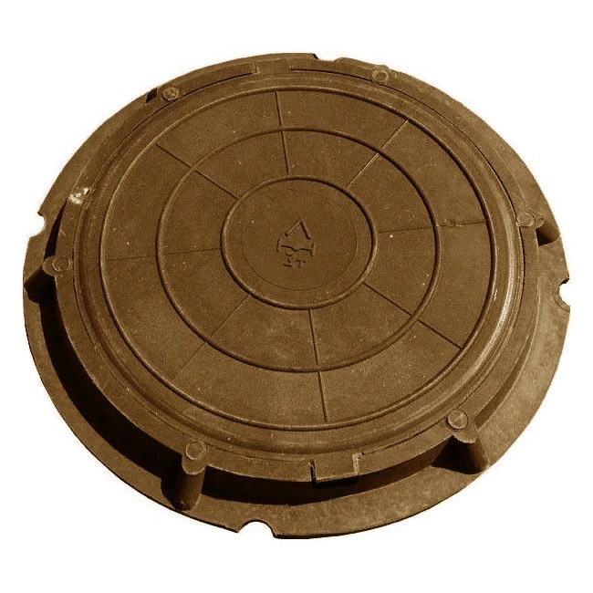 картинка Люк полимерный круглый Л 15кН 1,5т 750 коричневый от магазина Евродом