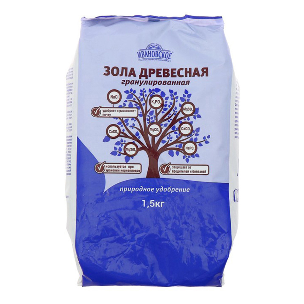 картинка Зола древесная гранулированная 1,5л ФХИ от магазина Евродом
