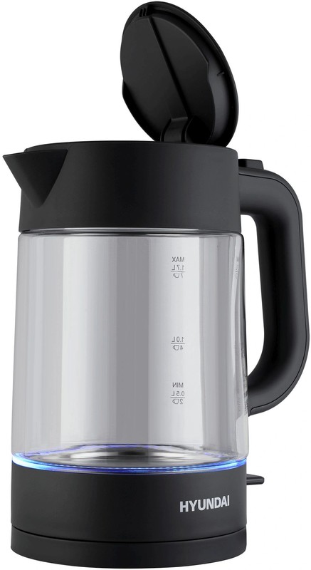 картинка Чайник HYUNDAI HYK-G7707 1.7л. 2200Вт графит (стекло) от магазина Евродом