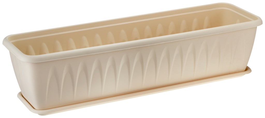 картинка Балконный ящик АЛИЦИЯ 600мм с поддоном белая глина М3215 от магазина Евродом