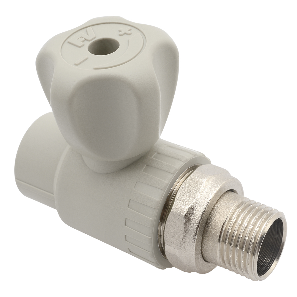 картинка Шаровый кран PP-R Ø20х1/2 для радиатора прямой от магазина Евродом