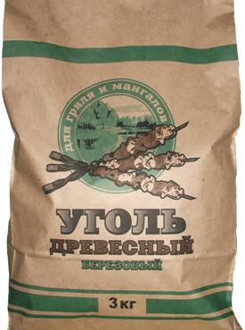 картинка Уголь древесный 3.0кг от магазина Евродом