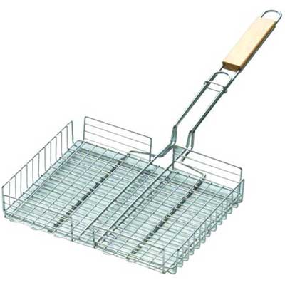 картинка Решетка барбекю а/п 310х240х5 деревянная ручка от магазина Евродом