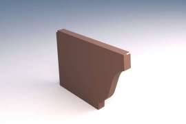 картинка Заглушка желоба левая 120*86 (ПЭ-01-8017-0,5) от магазина Евродом