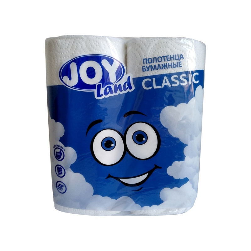 картинка Полотенца бумажные Джой Ленд классик двухслойные (2 рулона) от магазина Евродом