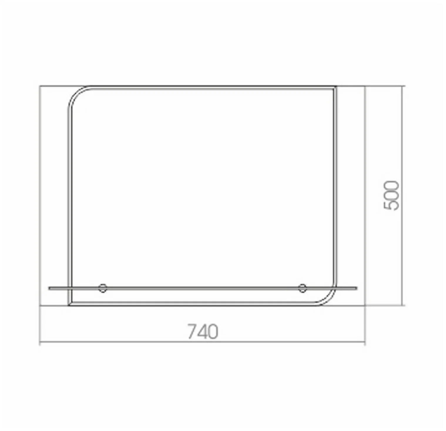 картинка Зеркало MIXLINE Венеция 740х500 с полкой от магазина Евродом