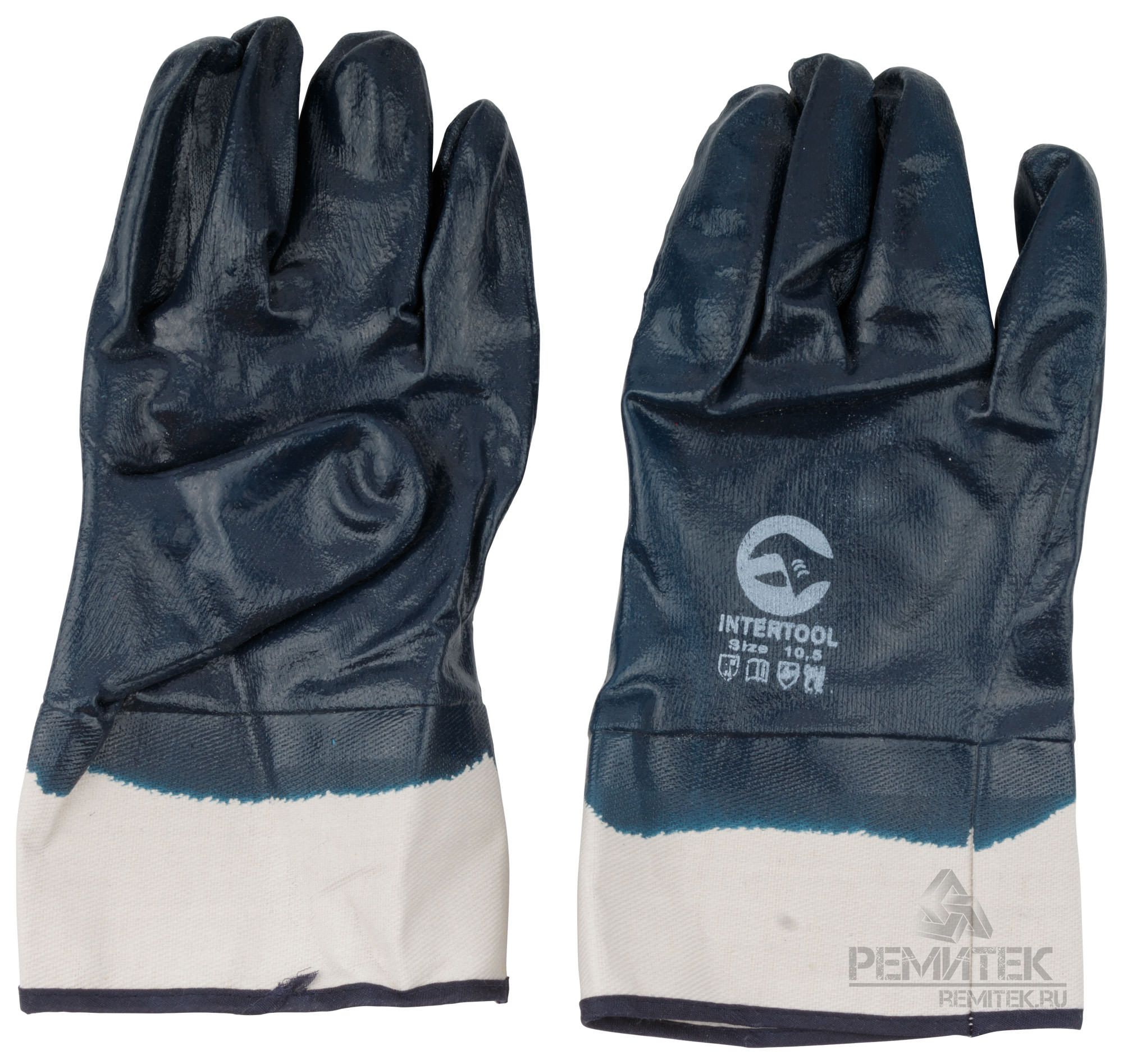 картинка Перчатки рабочие с полным двойным нитриловым обливом (краги) от магазина Евродом