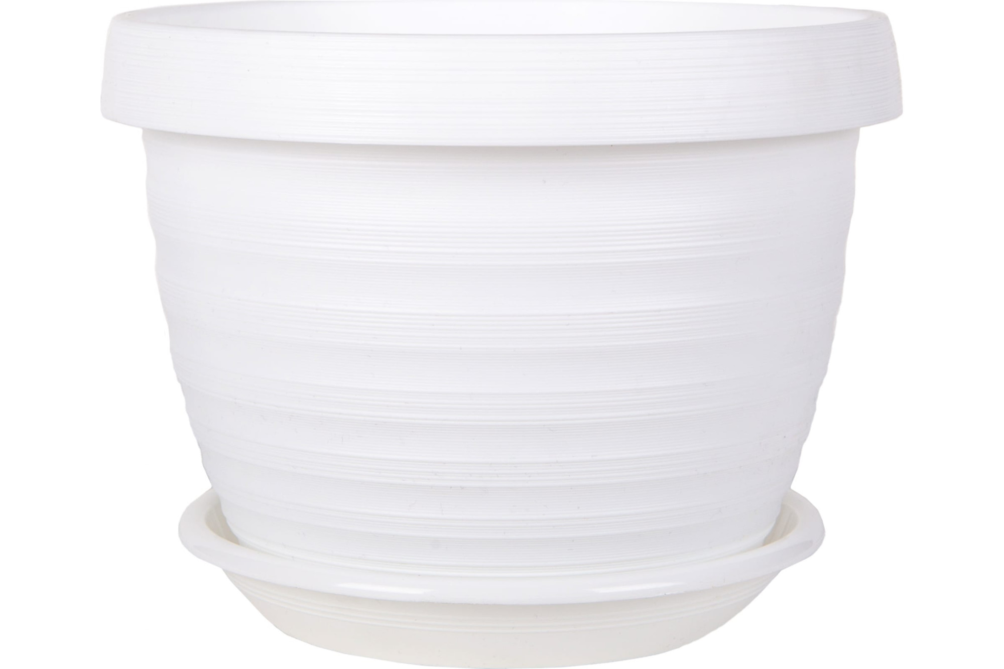 картинка Горшок с поддоном Толедо 3,0л белый 5PL0435 от магазина Евродом