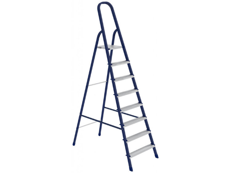 картинка Стремянка стальная 8 ступеней Алюмет от магазина Евродом