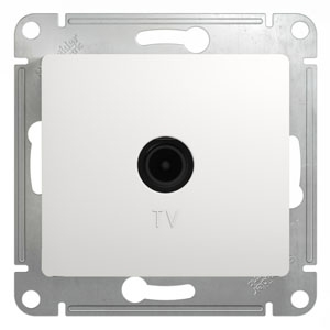 картинка Розетка Glossa TV 1DB оконечная механизм белый Schneider-Electric от магазина Евродом
