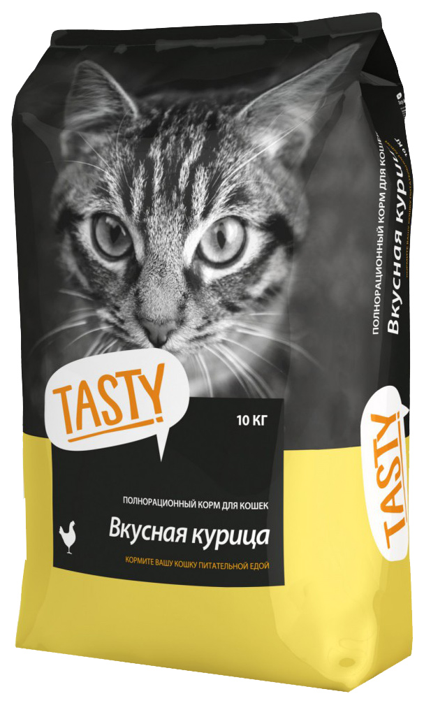 картинка Корм для кошек сухой 10 кг курица ТЭЙСТИ  от магазина Евродом