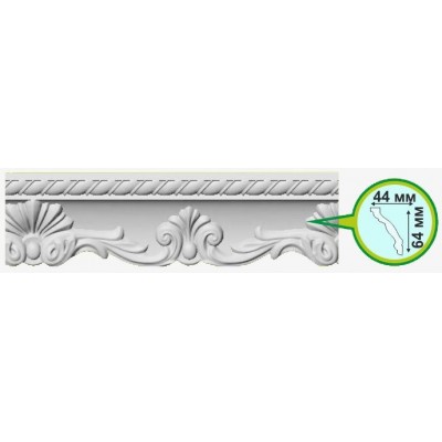 картинка Плинтус потолочный 137521 (50 шт) 1,3м Уют от магазина Евродом