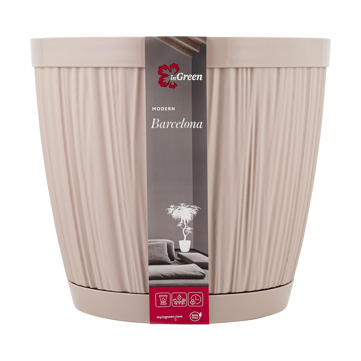 картинка Горшок Барселона 1,8л молочный шоколад от магазина Евродом