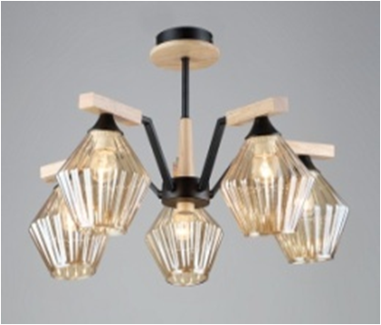 картинка 5092/5 BK+WOOD Люстра от магазина Евродом