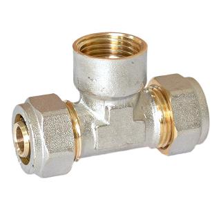 картинка МП Тройник 20х1/2х20 цанга/вр/цанга латунь от магазина Евродом