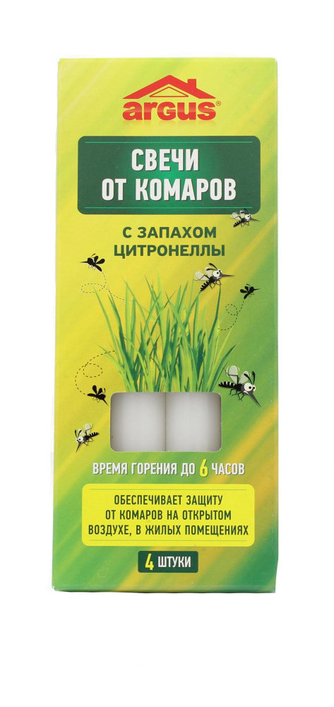 картинка Свечи от комаров 4шт 6ч Argus от магазина Евродом