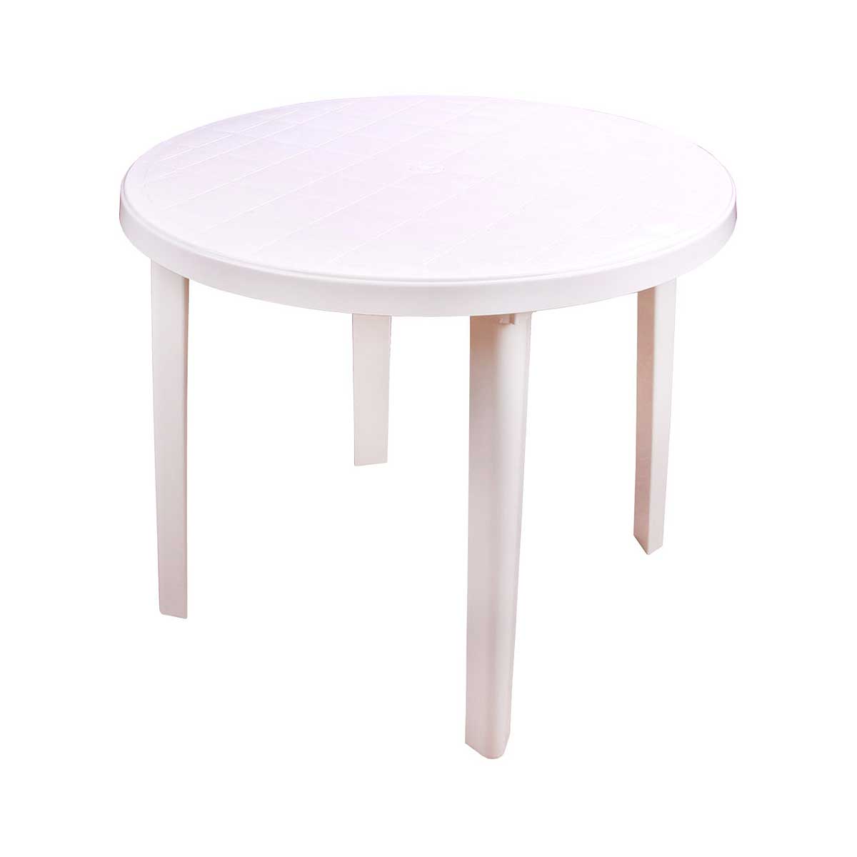 картинка Стол круглый белый 900 х 900 х 750 мм от магазина Евродом