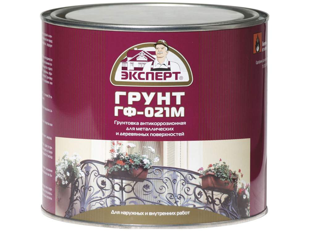 картинка Грунтовка ЭКСПЕРТ ГФ-021М серый 0,8кг от магазина Евродом