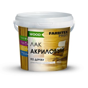 картинка Лак акриловый по дереву 0,9л FARBITEX от магазина Евродом