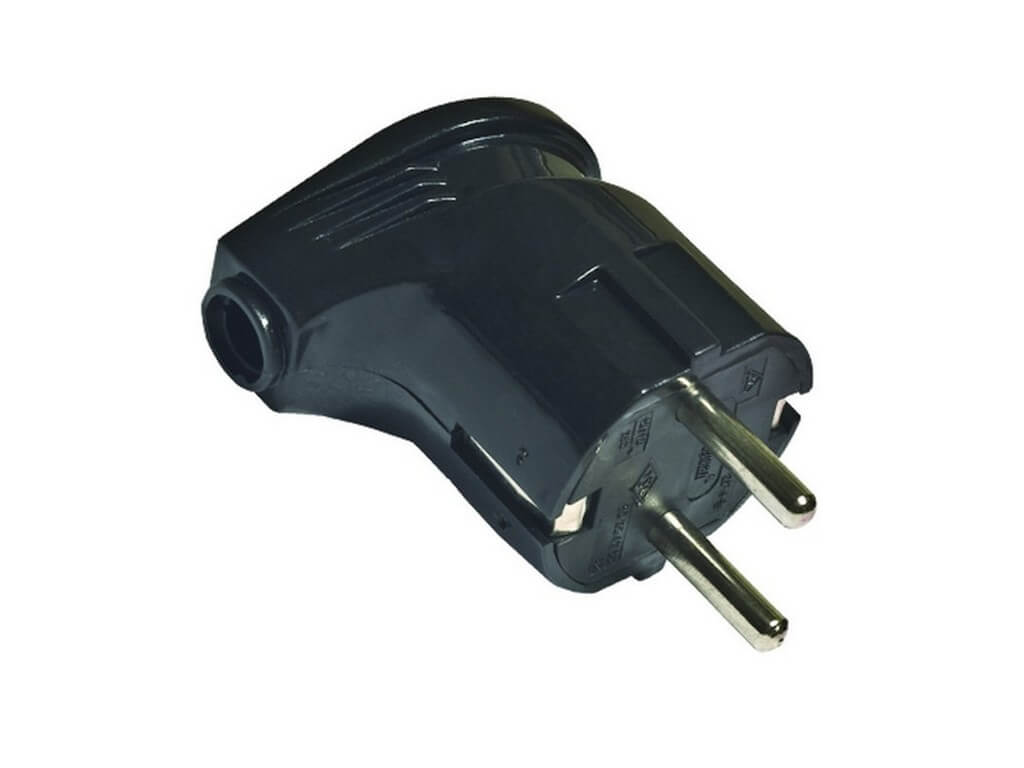 картинка Вилка с з/к угловая черная А0105 от магазина Евродом