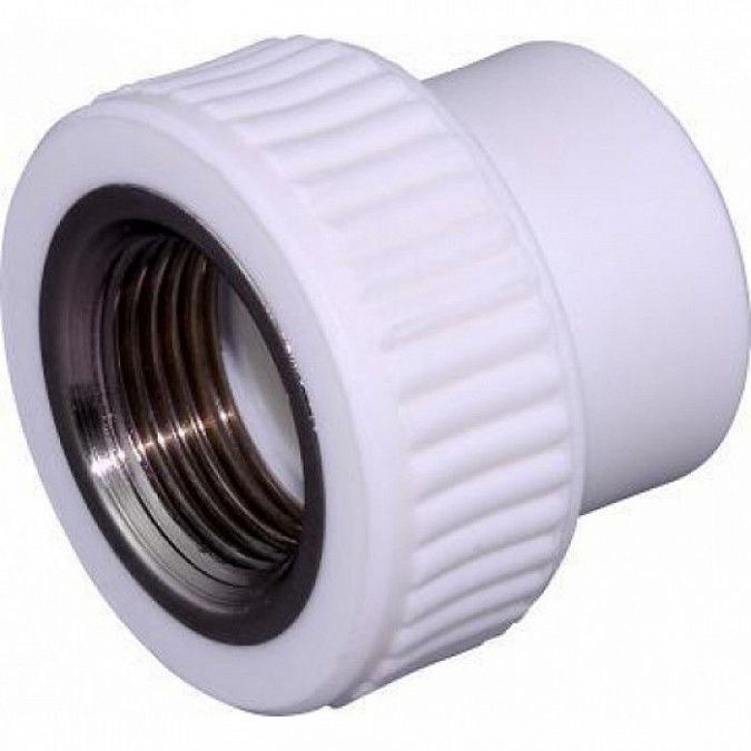 картинка ПП Муфта комб. внутр.р. Ø20х1/2" VALFEX Белый (25) от магазина Евродом