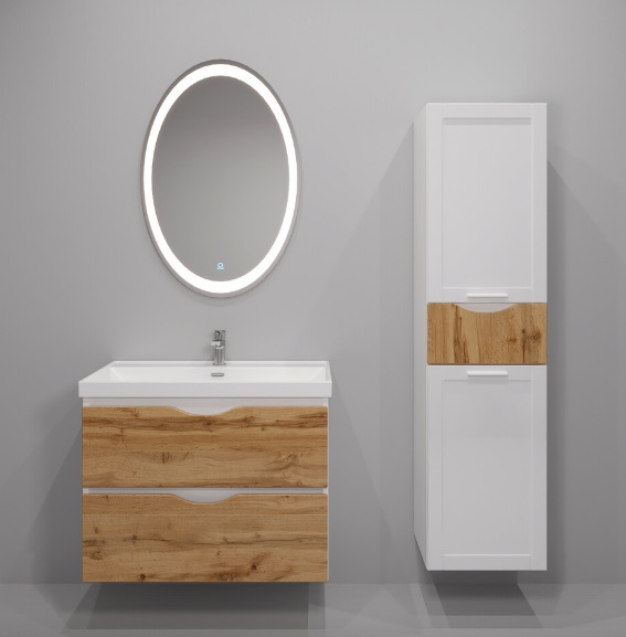 картинка Тумба Ингрид 60 подвесная + Умывальник Line 60 от магазина Евродом