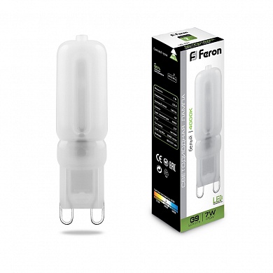 картинка Лампа светодиодная Feron LB-431 G9 7W 4000K 540Lm 230V от магазина Евродом