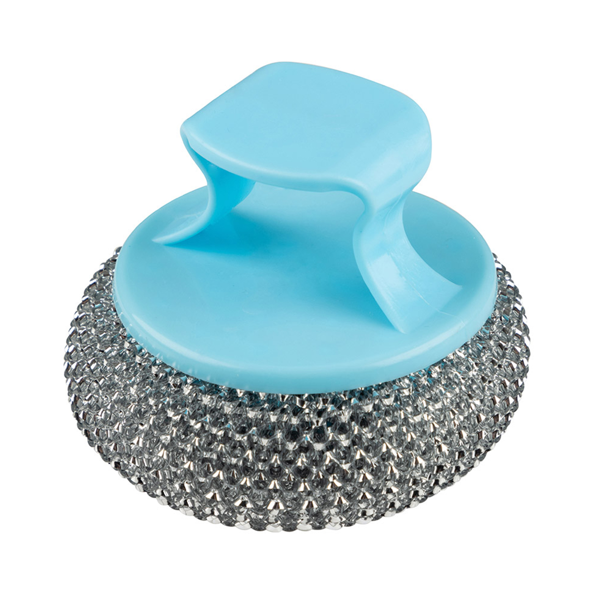 картинка Губка для посуды металлическая 75 мм с держателем Рыжий кот от магазина Евродом