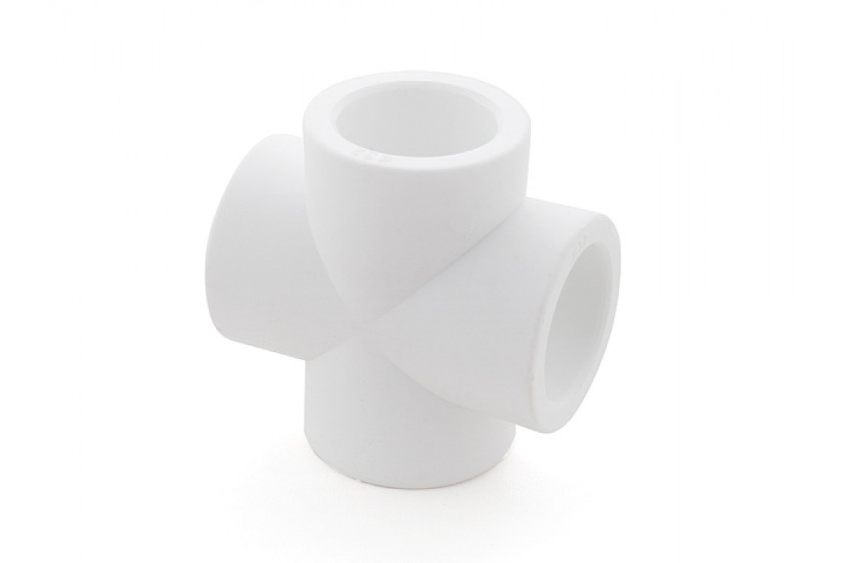 картинка Крестовина Ø25 PRO AQUA Белый (100) от магазина Евродом