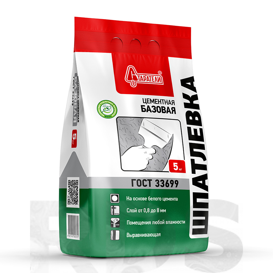 картинка Шпатлевка Старатели базовая цементная 5 кг от магазина Евродом