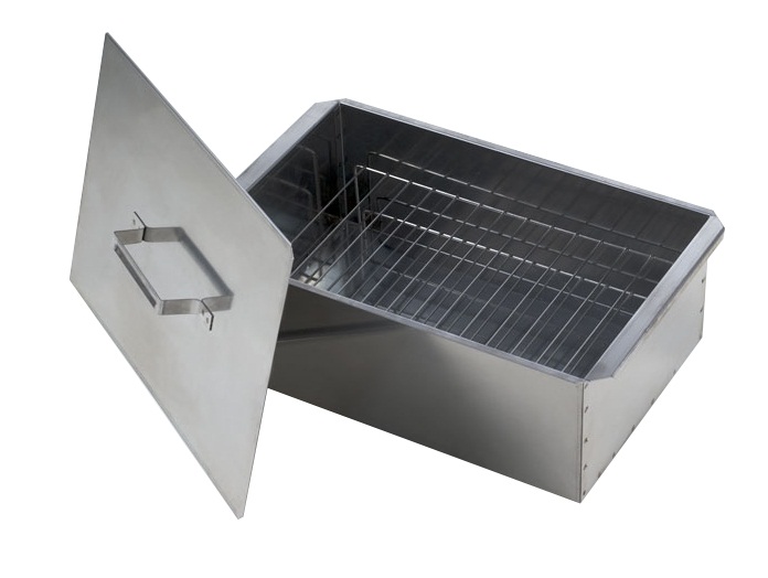 картинка Коптильня двухъярусная 420х270х175мм, нерж. сталь 0,8 мм от магазина Евродом