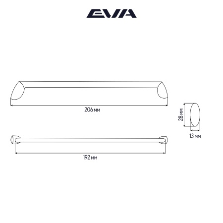 картинка Ручка-скоба EVA ART 192мм черный матовый от магазина Евродом