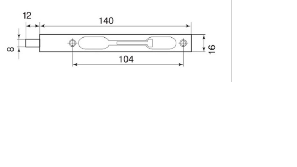 картинка Торцевой шпингалет VETTORE CH 140 GR (Графит)  от магазина Евродом
