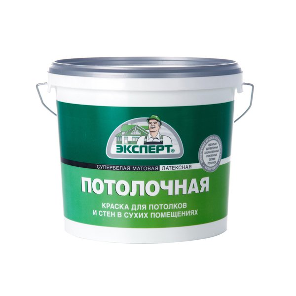 картинка Краска в/д ЭКСПЕРТ потолочная с/б 1,3кг от магазина Евродом