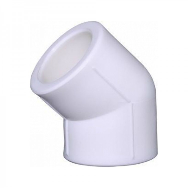 картинка Уголок Ø50*45° PRO AQUA Белый (10) от магазина Евродом