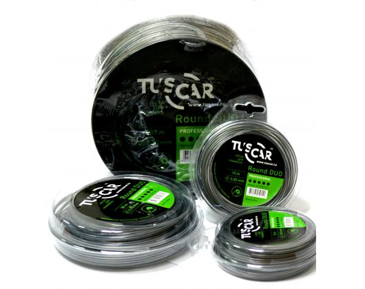 картинка Леска для триммера TUSCAR "Round Whisper DUO", Professional, 2.4ммх12м от магазина Евродом