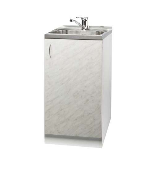 картинка Тумба под мойку 600 белый мрамор от магазина Евродом