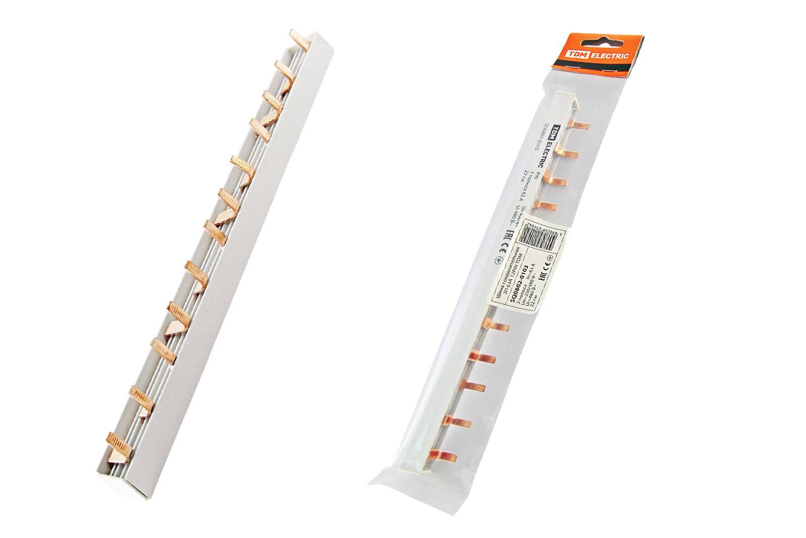 картинка Шина соединительная 3П 63А PIN штырь12PIN TDM от магазина Евродом