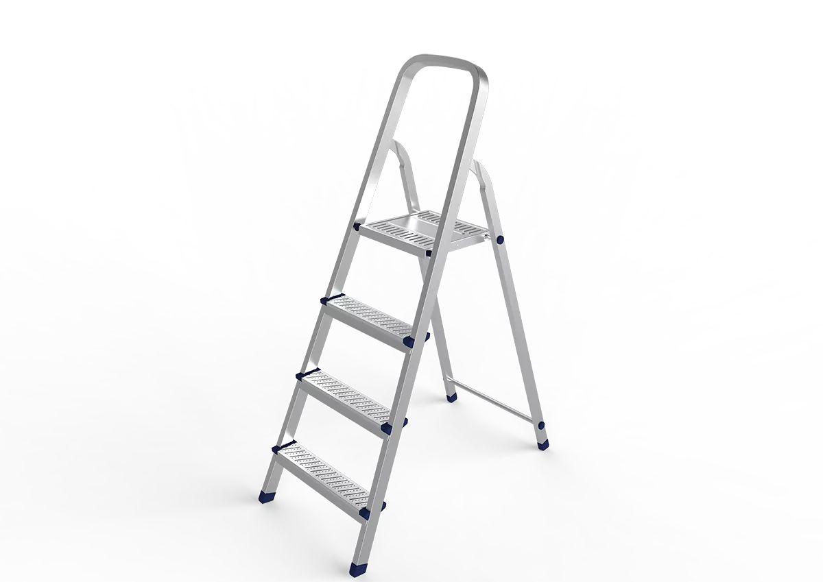 картинка Стремянка 3 ступенчатая стальная с широкими ступенями S1103 от магазина Евродом