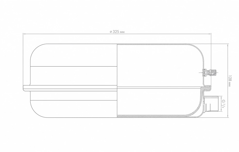 картинка Бак для воды (экспанзомат) Джилекс 8л 7708 (ПЛОСКИЙ)  от магазина Евродом