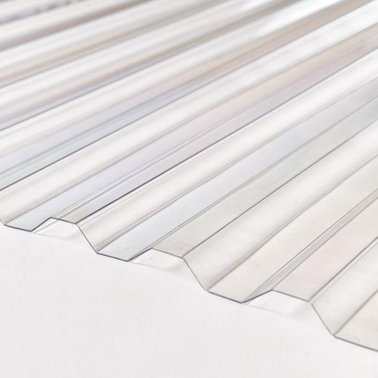 картинка Поликарбонат профилированный 2х1,05х0,8мм трапеция прозрачный от магазина Евродом