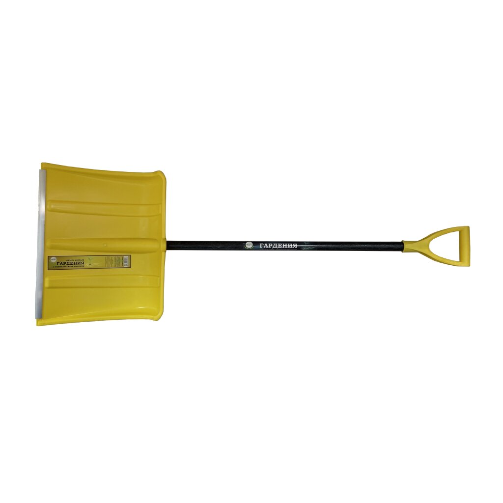 картинка Лопата для уборки снега "Гардения Монблан" пластиковая, стеклопластиковый черенок 500x375х1340 мм от магазина Евродом